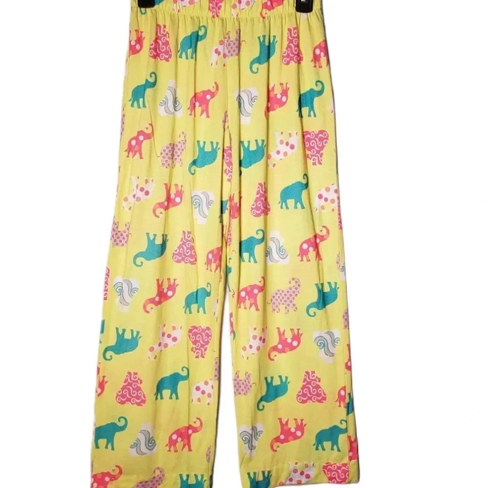 Cat & Jack Yellow Animal PJ Pants XL